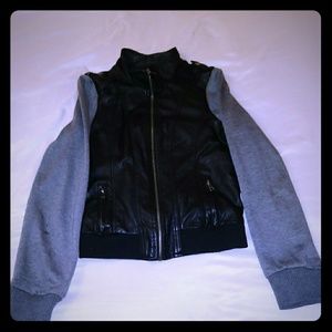 Pleather sweatshirt